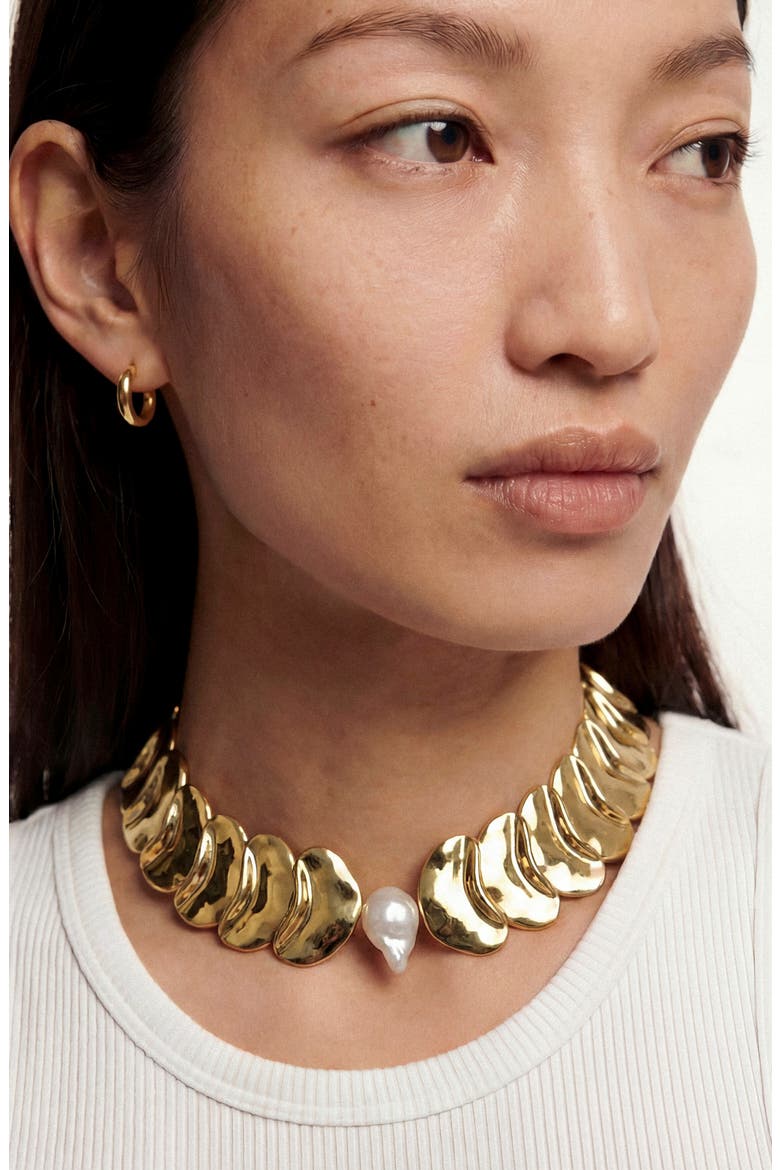 Freshwater Pearl Statement Necklace, Alternate, color, WHITE