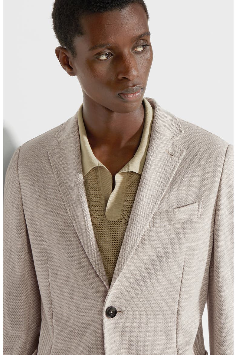 Jerseywear Cotton Sport Coat, Alternate, color, ECRU