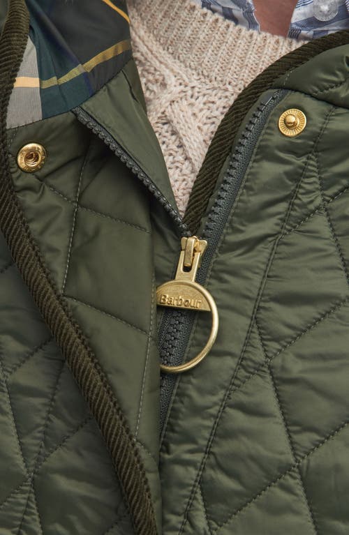 Barbour Harmby Hooded Quilted Coat In Multi