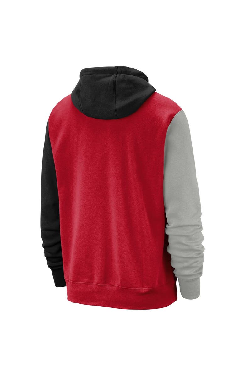 Nike Men's Nike Red/Black Team USA Colorblock Club Pullover Hoodie, Alternate, color, 