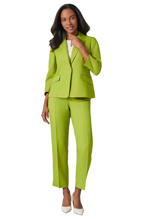 KASPER KASPER ONE BUTTON LINEN BLEND BLAZER