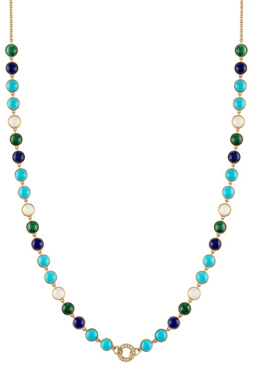 Eden Presley 2023 Semiprecious Stone & Diamond Closure Necklace In Multi