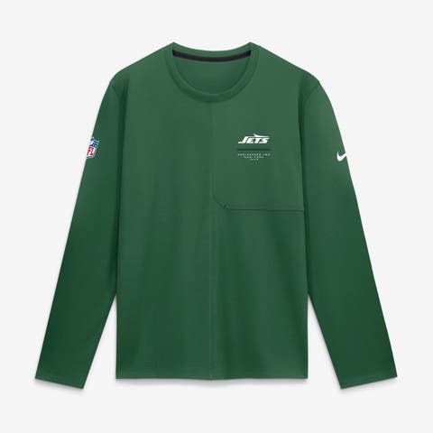 Men's Nike  Green New York Jets Sideline Coaches UV Dri-FIT Long Sleeve Shirt