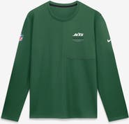 Nike Men's Nike Green New York Jets Sideline Coaches UV Dri-FIT Long Sleeve Shirt