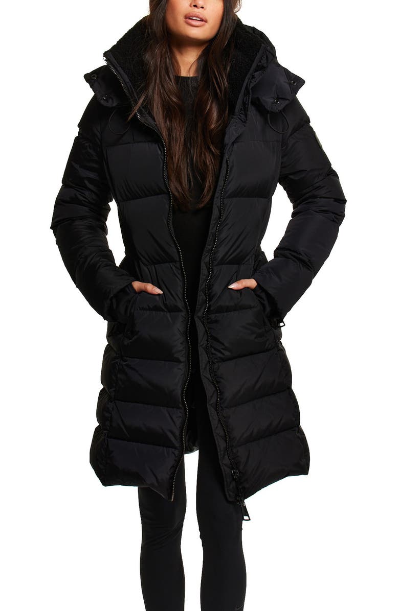 SAM. Savannah Water Resistant Quilted Down Puffer Coat with Removable Hood, Alternate, color, 