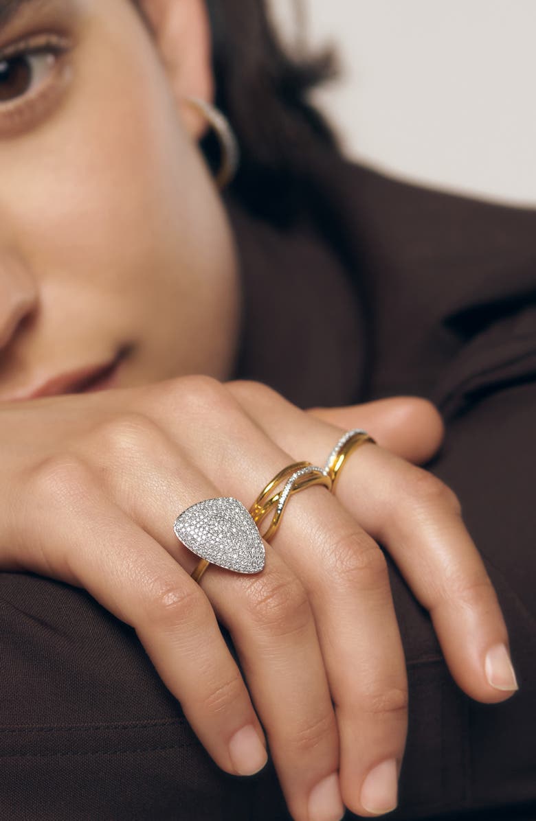 Monica Vinader Nura Diamond Teardrop Cocktail Ring, Alternate, color,