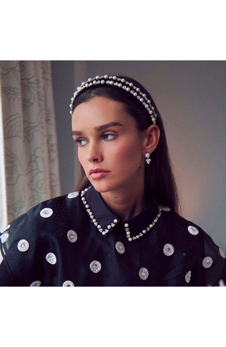 Lele Sadoughi Geo Crystal Collar, Alternate, color, Jet 001