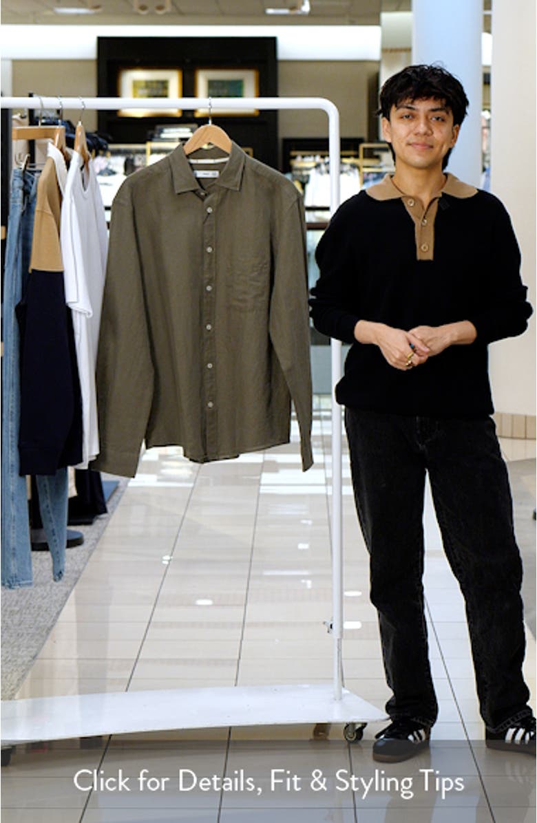 Classic Fit Linen & Cotton Button-Up Shirt, sales video thumbnail