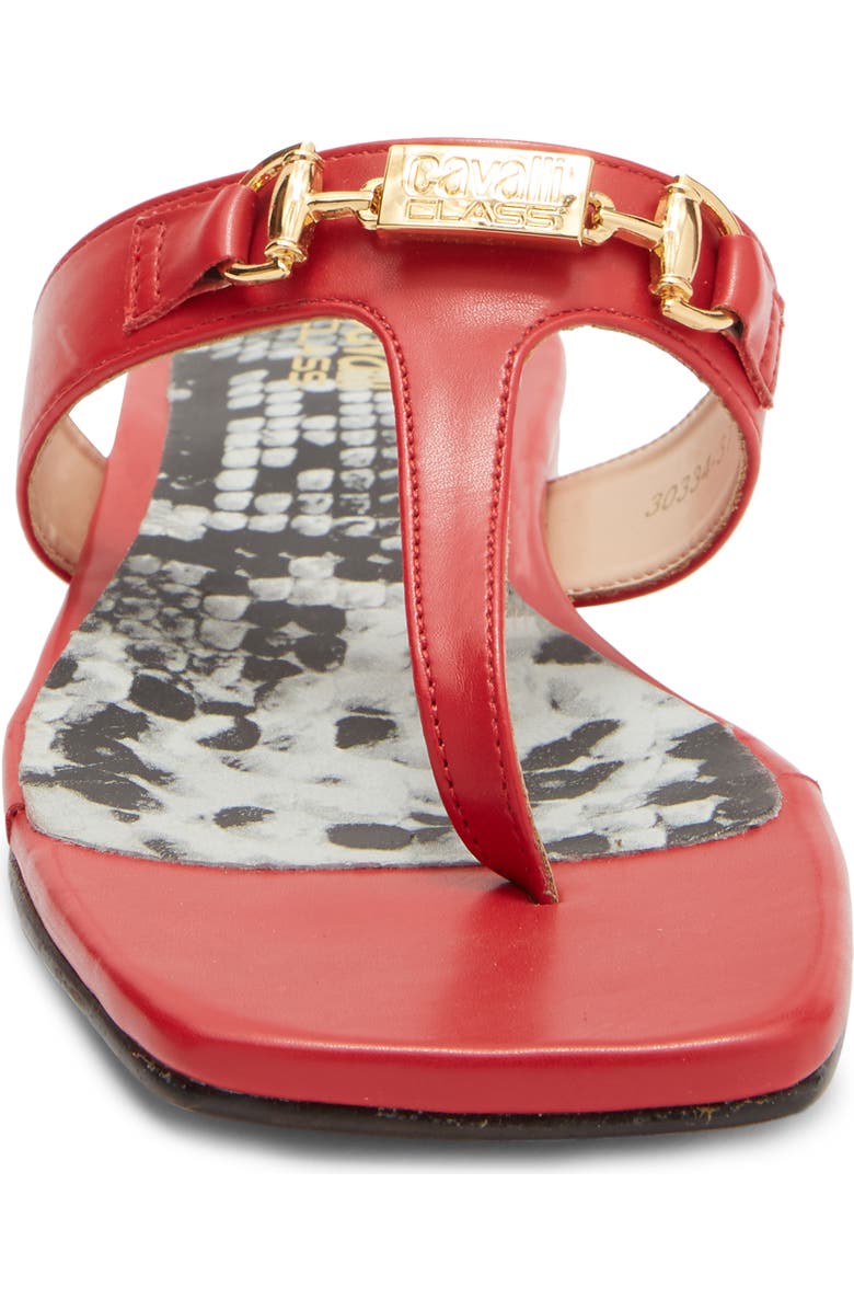 Roberto Cavalli Toe Post Sandal, Alternate, color, Red