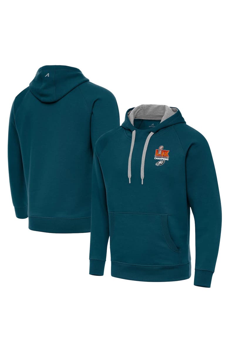 ANTIGUA Men's Antigua Midnight Green Super Bowl LIX Champions Victory Pullover Hoodie, Alternate, color, Green