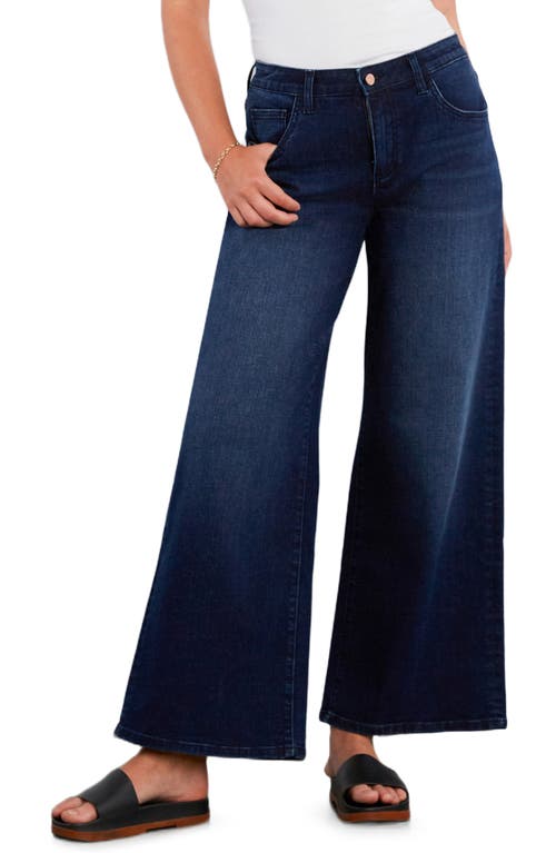 Hint Of Blu Relaxed Wide Leg Jeans In Blue