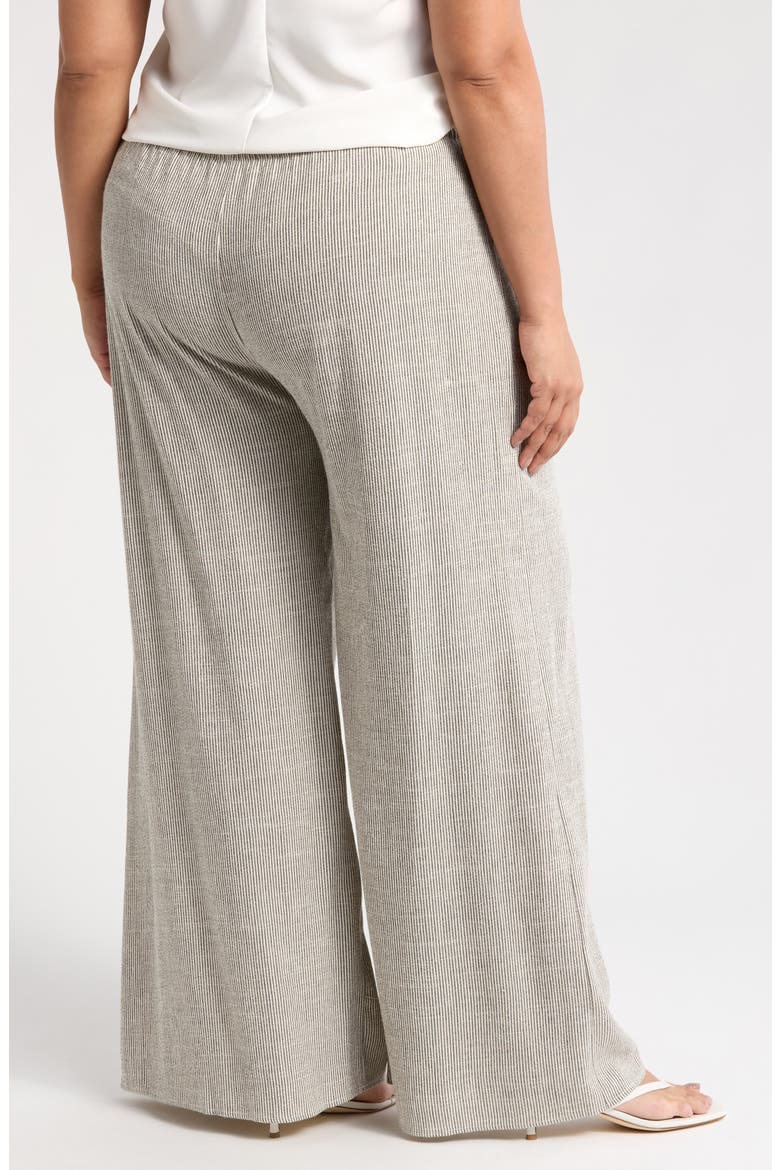Stripe Wide Leg Pants, Alternate, color, WHITE/ BLACK