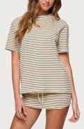 EDIKTED Brena Stripe Oversize T-Shirt