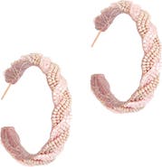 Deepa Gurnani Killian Beaded Hoop Earrings