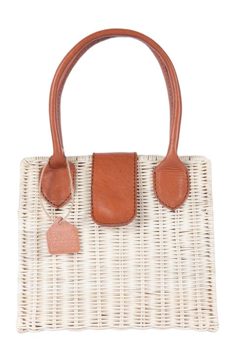 Piper Structured Rattan Handbag