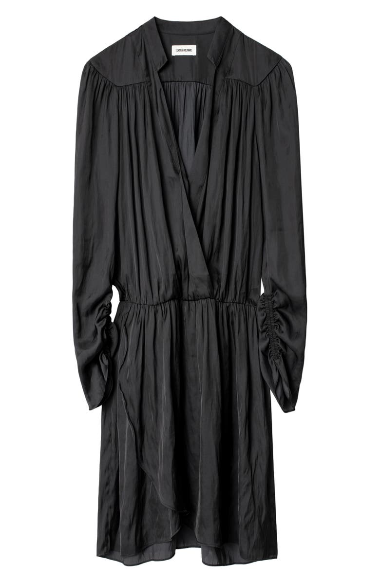 Zadig & Voltaire Reveal Long Sleeve Satin Minidress, Alternate, color, 
