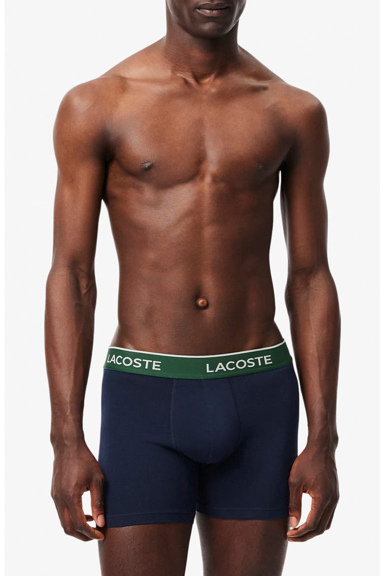 Core Essentials Assorted 3-Pack Stretch Cotton Boxer Briefs, Main, color, NAVY BLUE/ GREEN-RED-NAVY