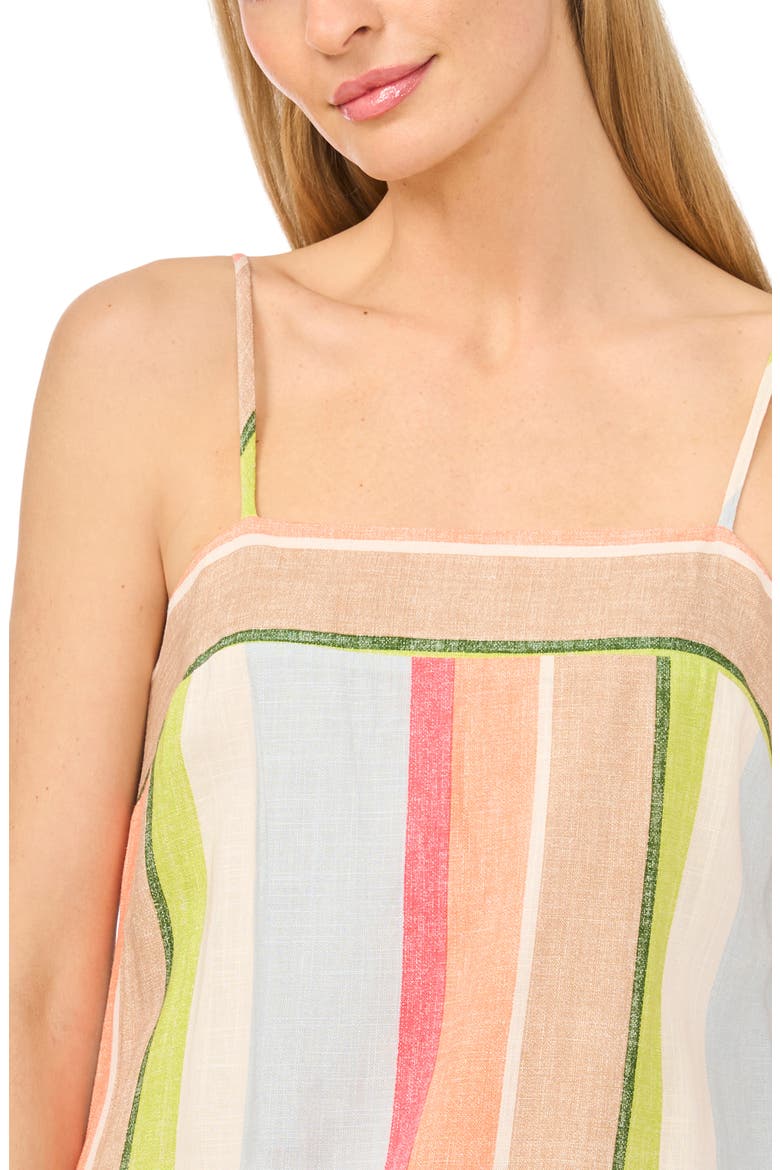 Vertical Stripe Maxi Dress, Alternate, color, CALYPSO CORAL