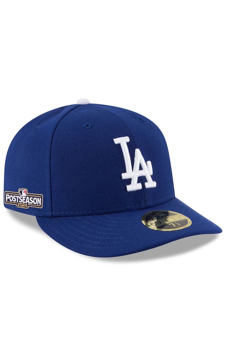 New Era Men's New Era Royal Los Angeles Dodgers 2024 MLB Postseason Side Patch Low Profile 59FIFTY Fitted Hat, Main, color, 