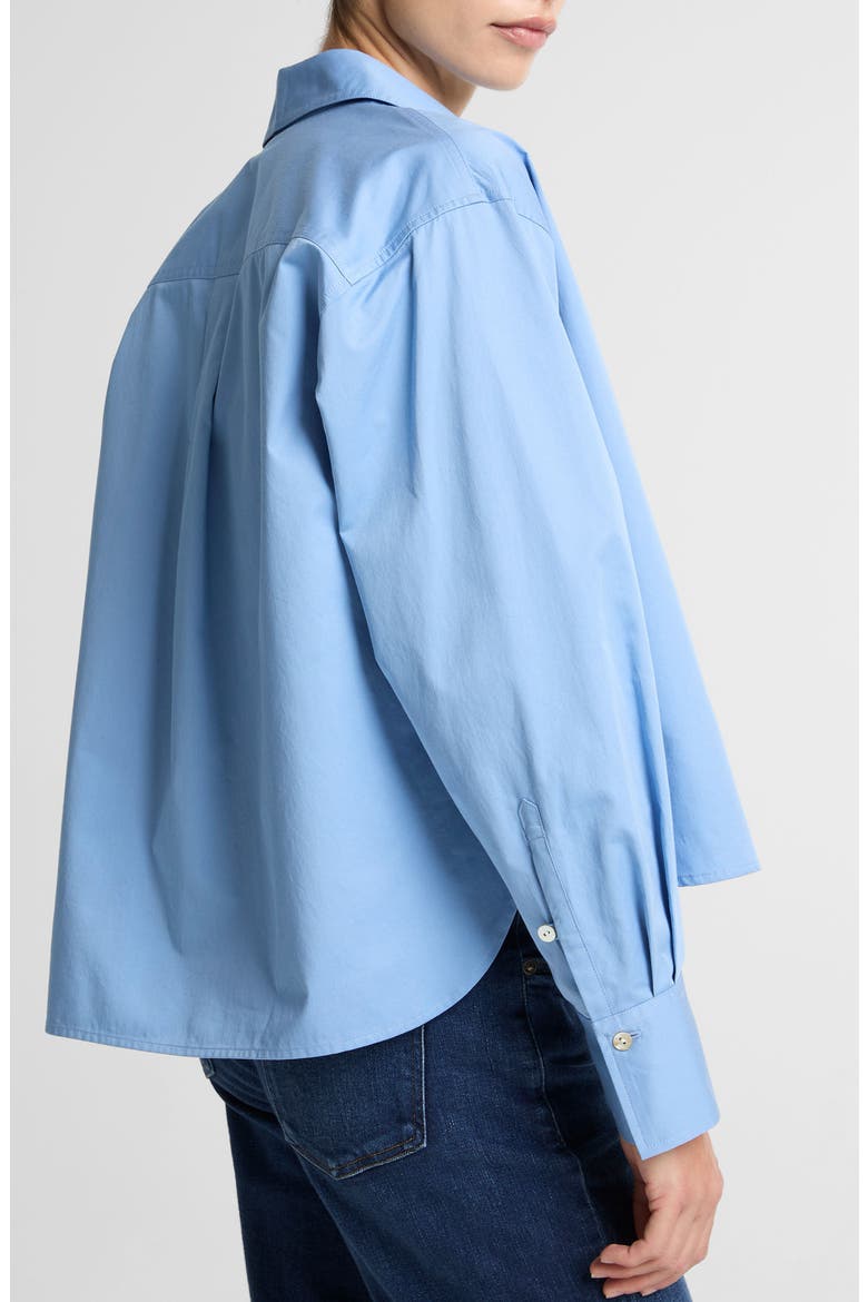 Crop Cotton Shirt, Alternate, color, HYDRA