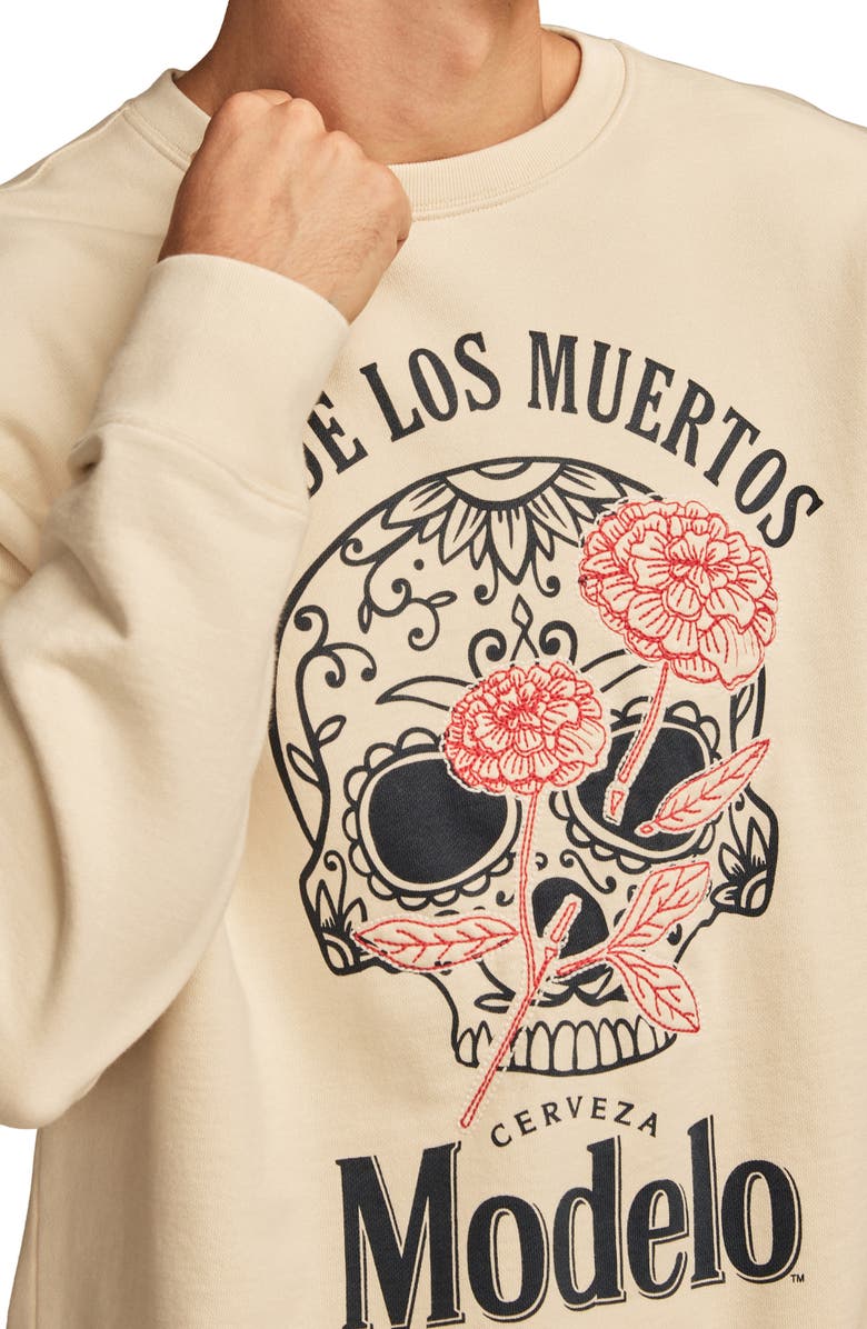 Lucky Brand Modelo Graphic T-Shirt, Alternate, color, Oatmeal/ Blue Chip