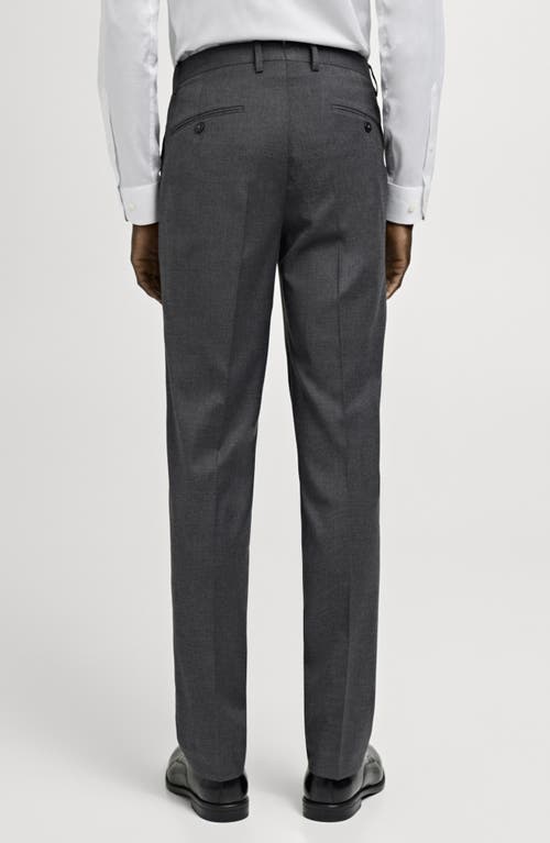 Mango Slim Fit Tech Fabric Pants In Grey