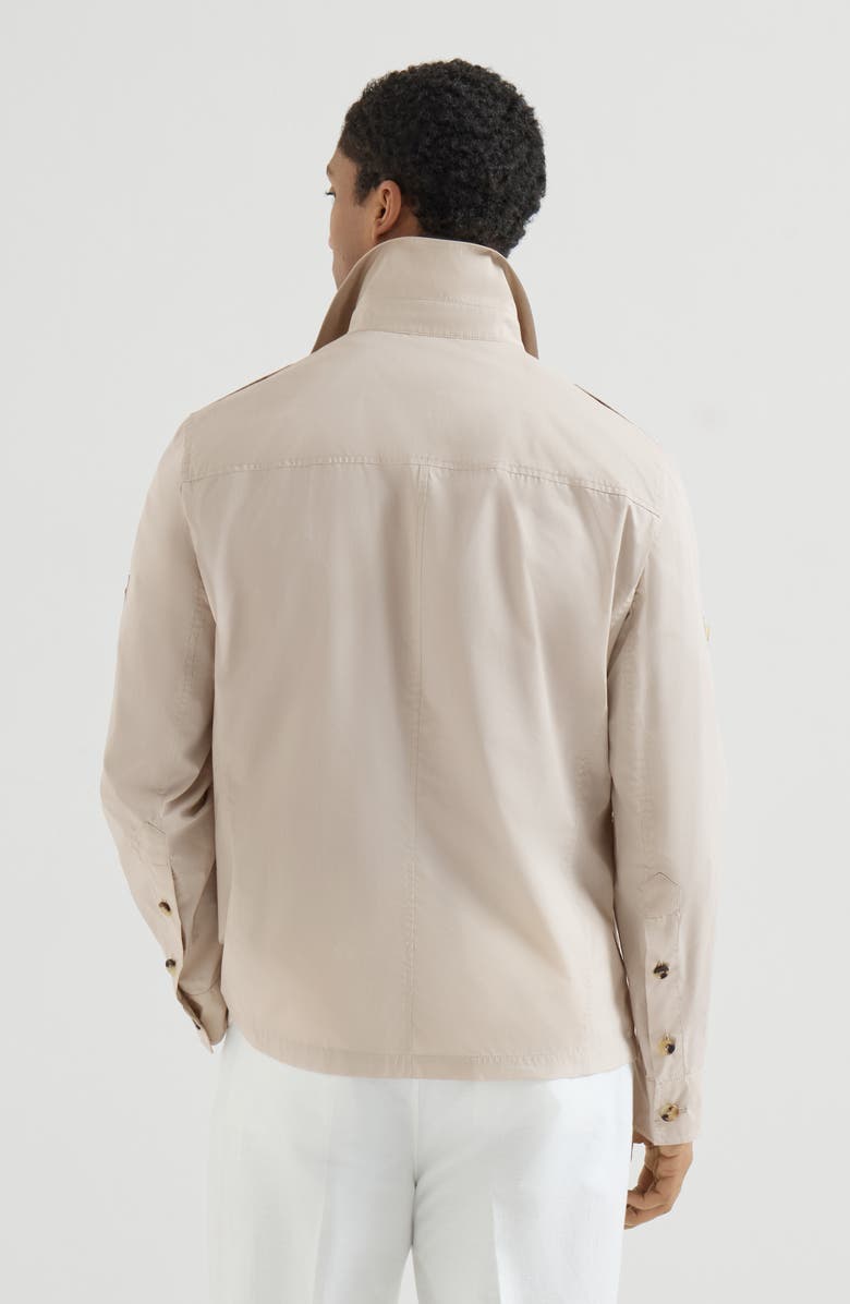 Brunello Cucinelli Water-resistant safari jacket, Alternate, color, Panama