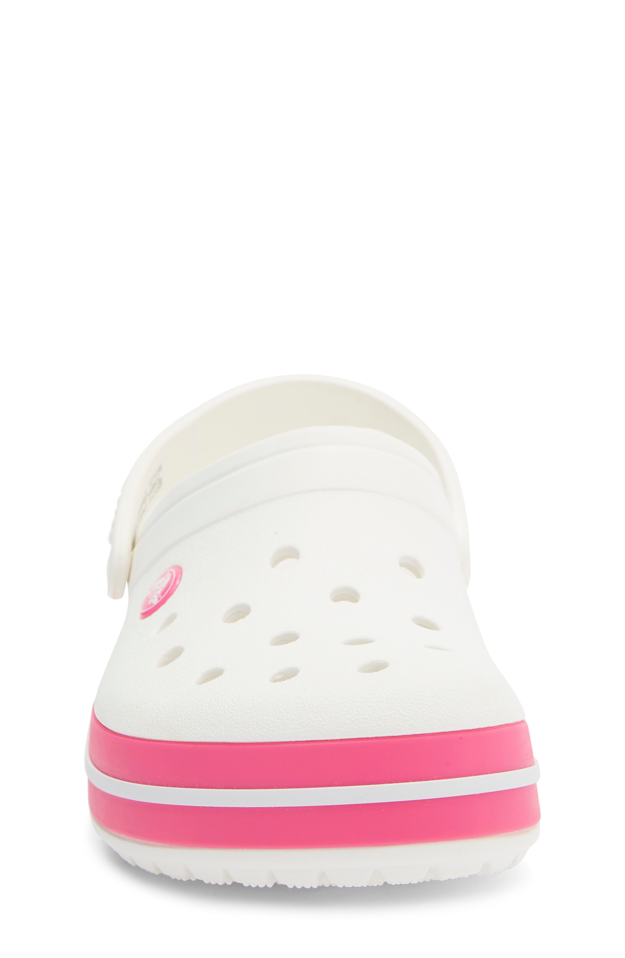 CROCS Kids' Crocband Clog, Alternate, color, White/ Pink Crush