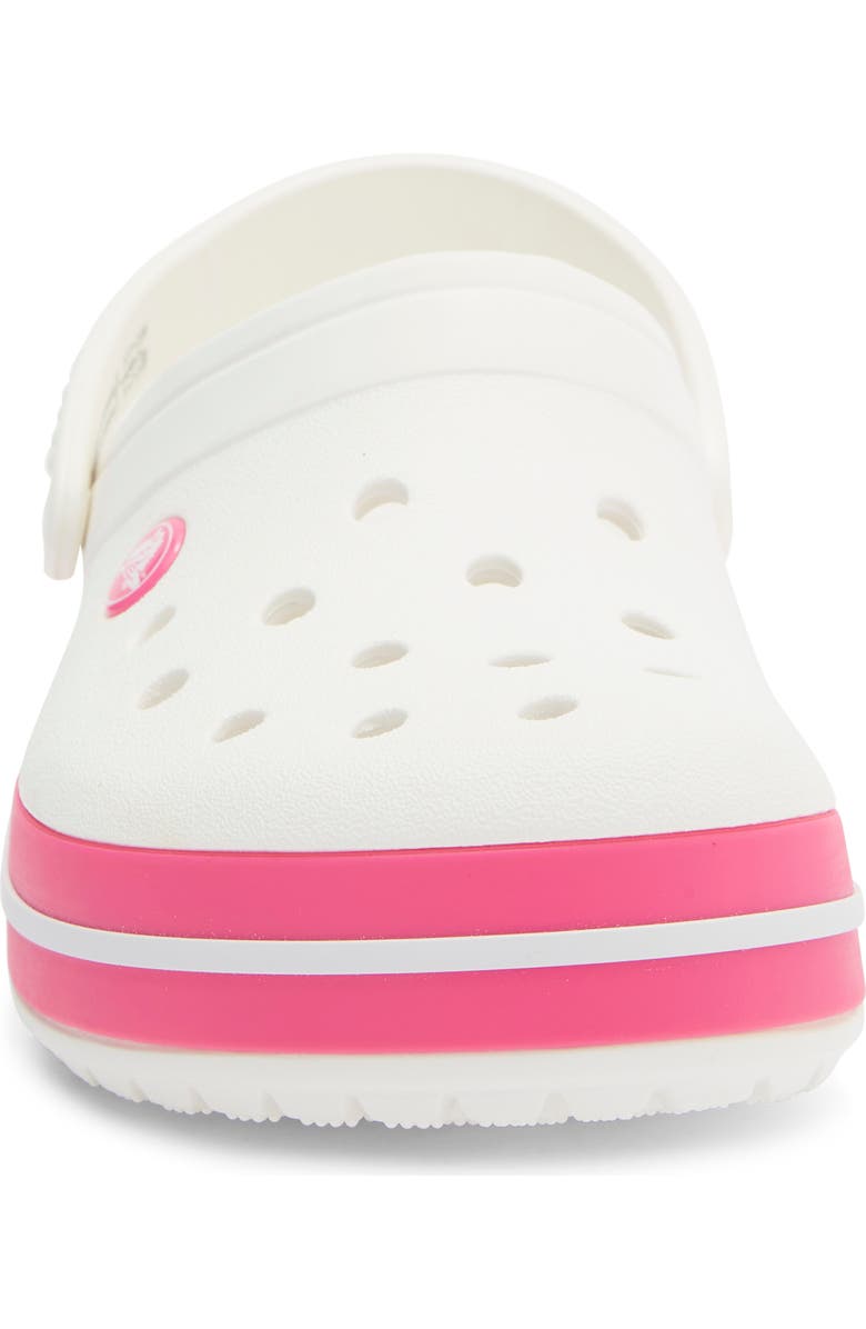 CROCS Kids' Crocband Clog, Alternate, color, White/ Pink Crush