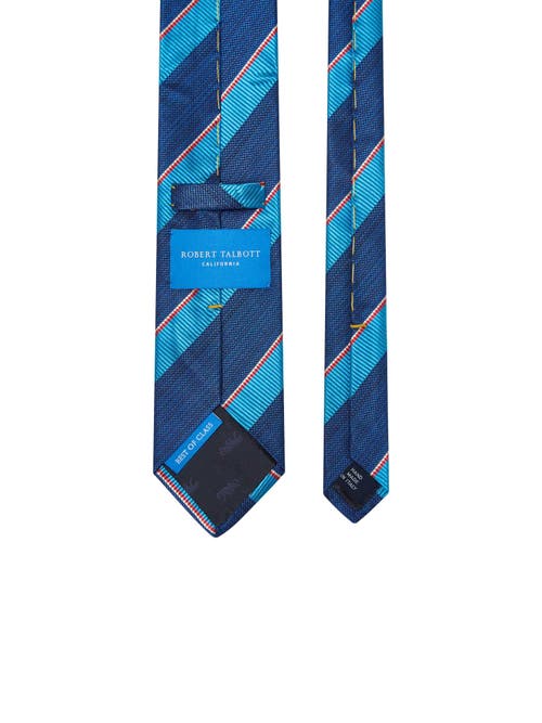 Robert Talbot Robert Bold Stripe Best Of Class Necktie In Blue