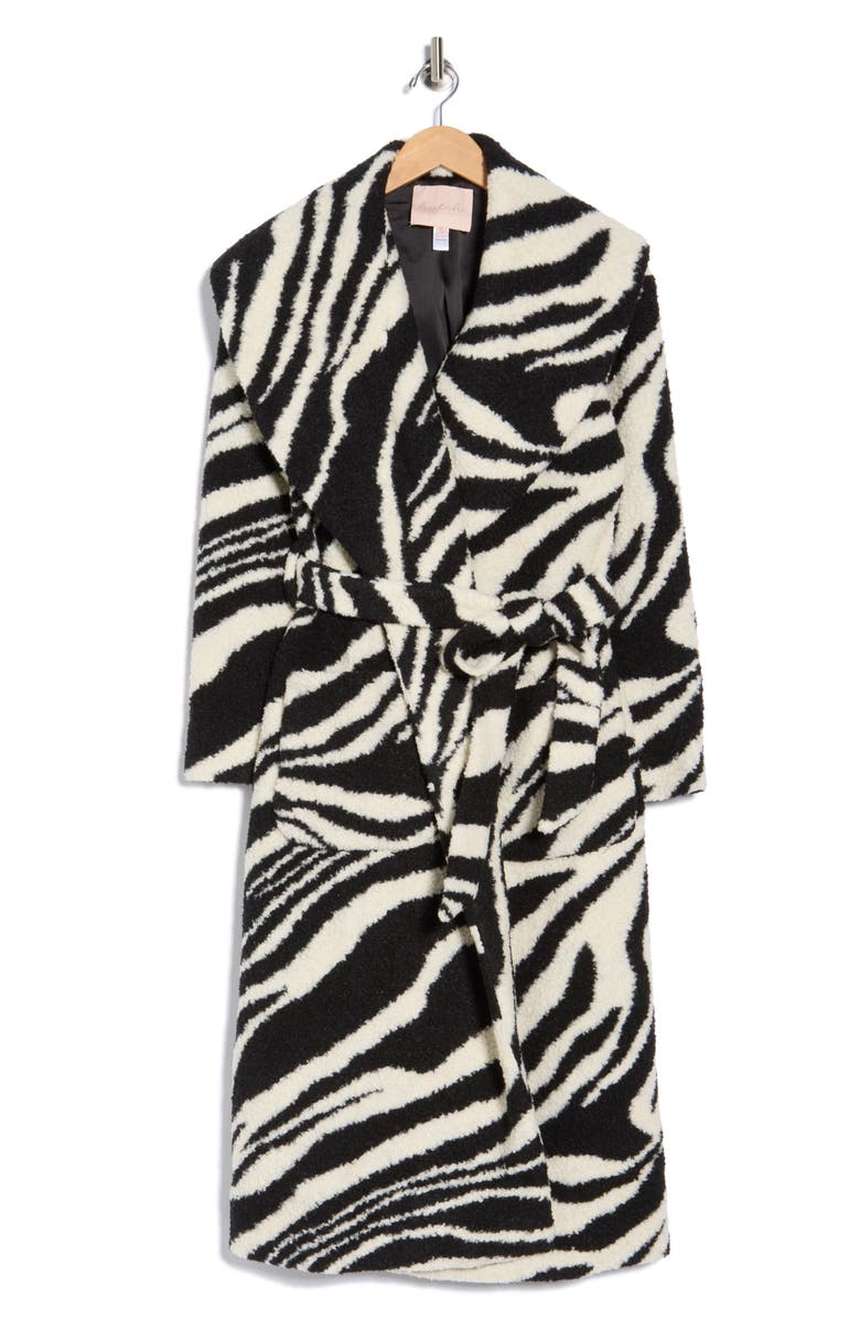 Hutch Elea Zebra Stripe Coat, Main, color, Black/ White Zebra