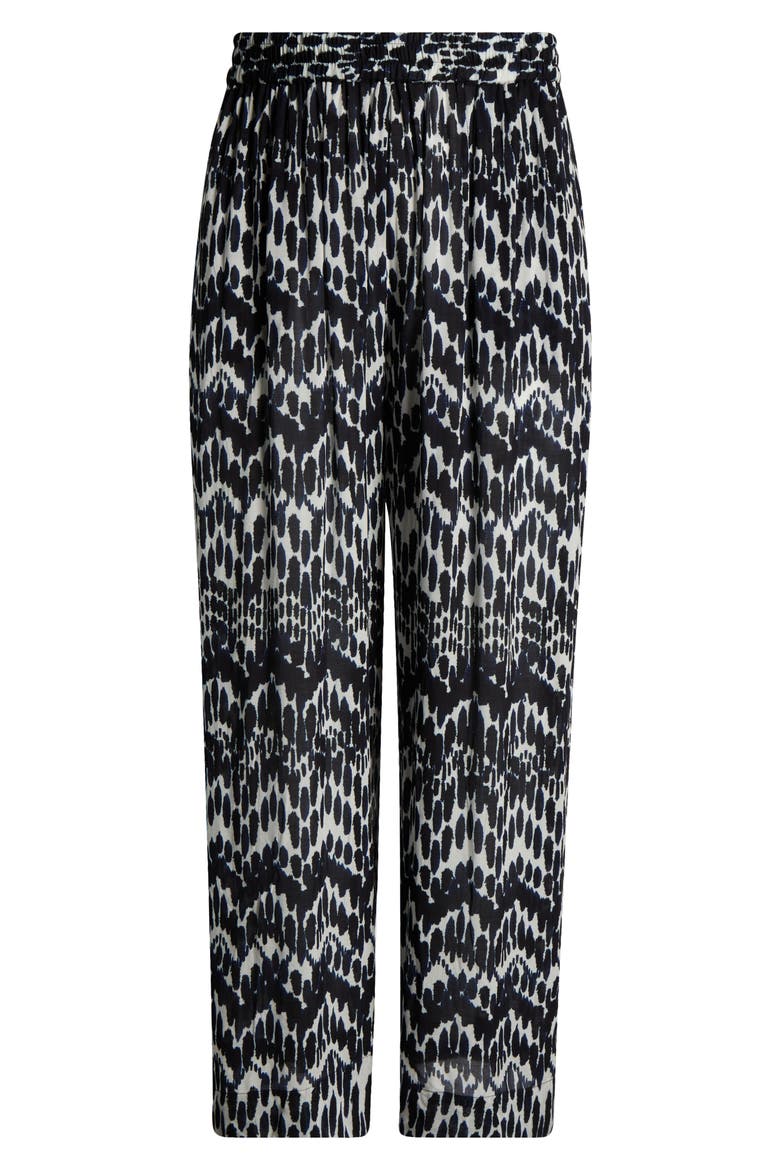Verbena Wide Leg Voile Pants, Alternate, color, NAVY PAINT PRINT