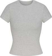 SKIMS Stretch Cotton Rib T-Shirt