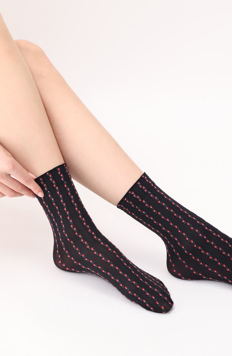 Oroblu Tiny Patterns Assorted 2-Pack Crew Socks, Main, color, 