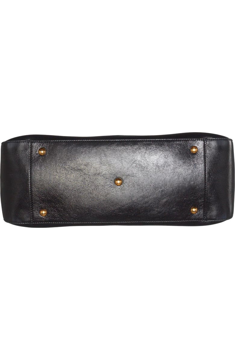 Fendi Medium FF Top Handle Leather Tote, Alternate, color,