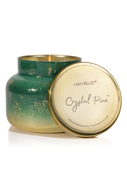Capri Blue Crystal Pine Glimmer Jar Candle In Green