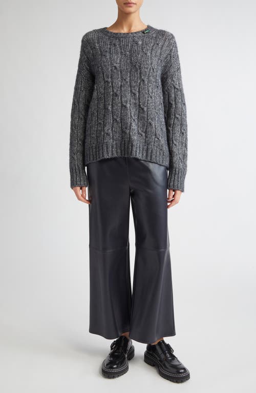 Max Mara Cabaret Oversize Cotton & Alpaca Blend Sweater In Gray