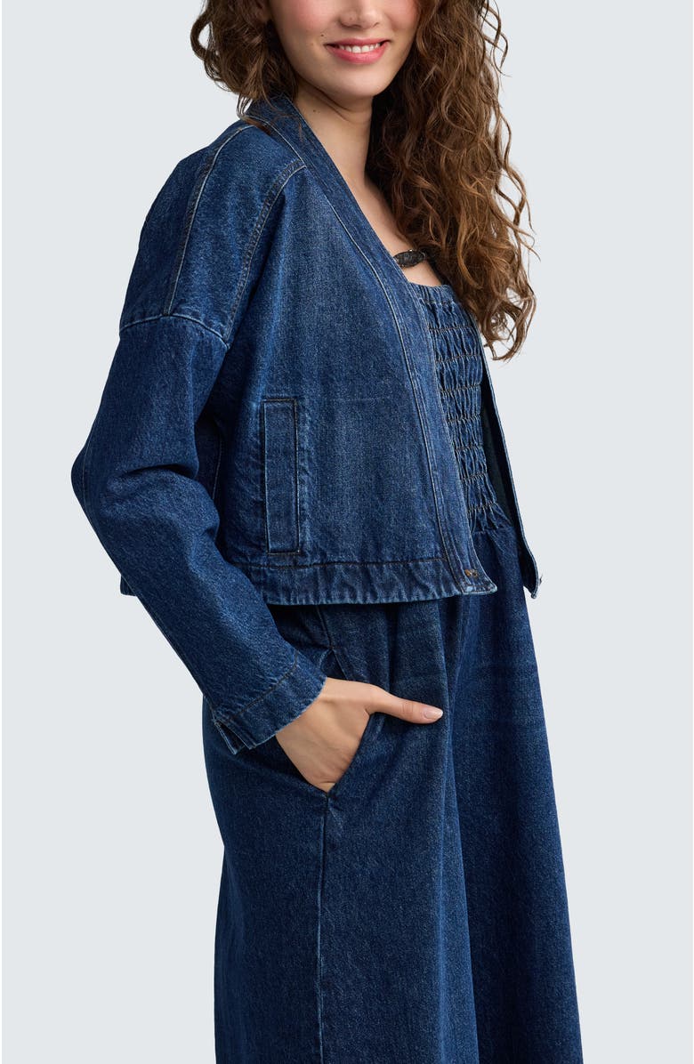 LUUKAA Tatum Structured Denim Jacket, Alternate, color, Indigo Denim