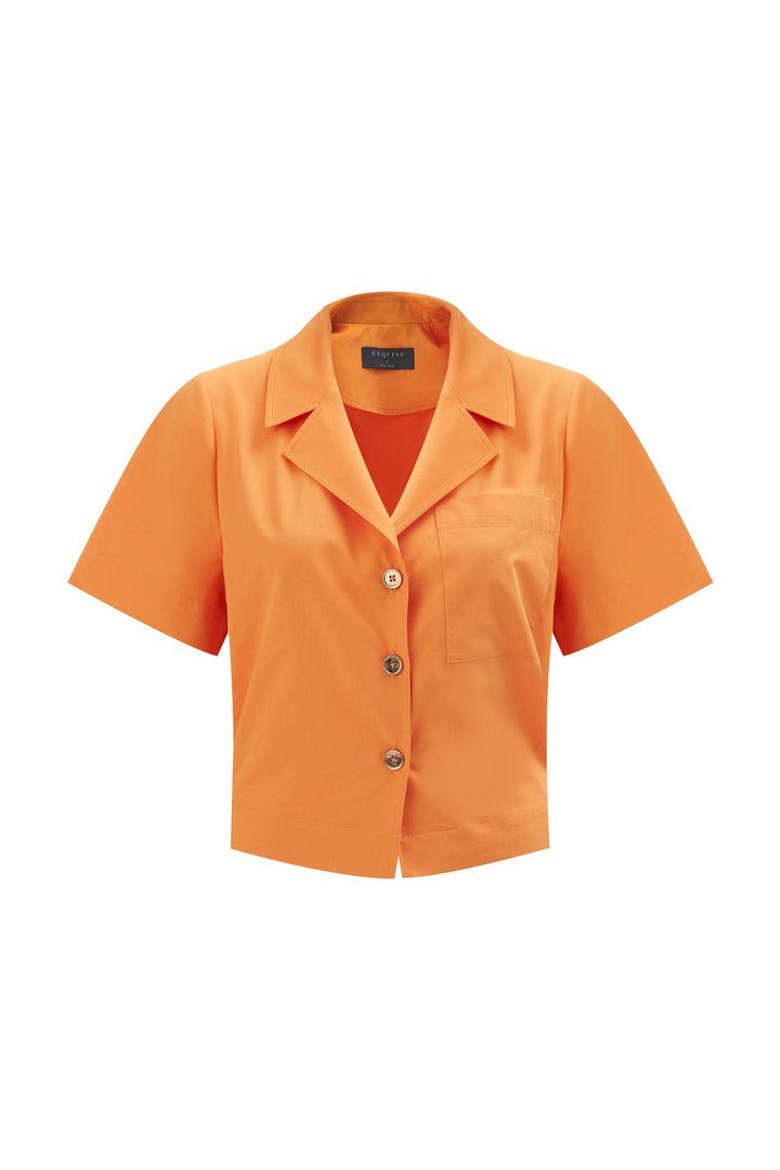 Short Sleeve Elastic Back Shirt, Alternate, color, PEACH