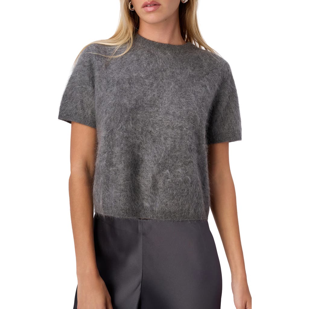 Cami Nyc Eugeny Short Sleeve Cashmere Sweater In Gray