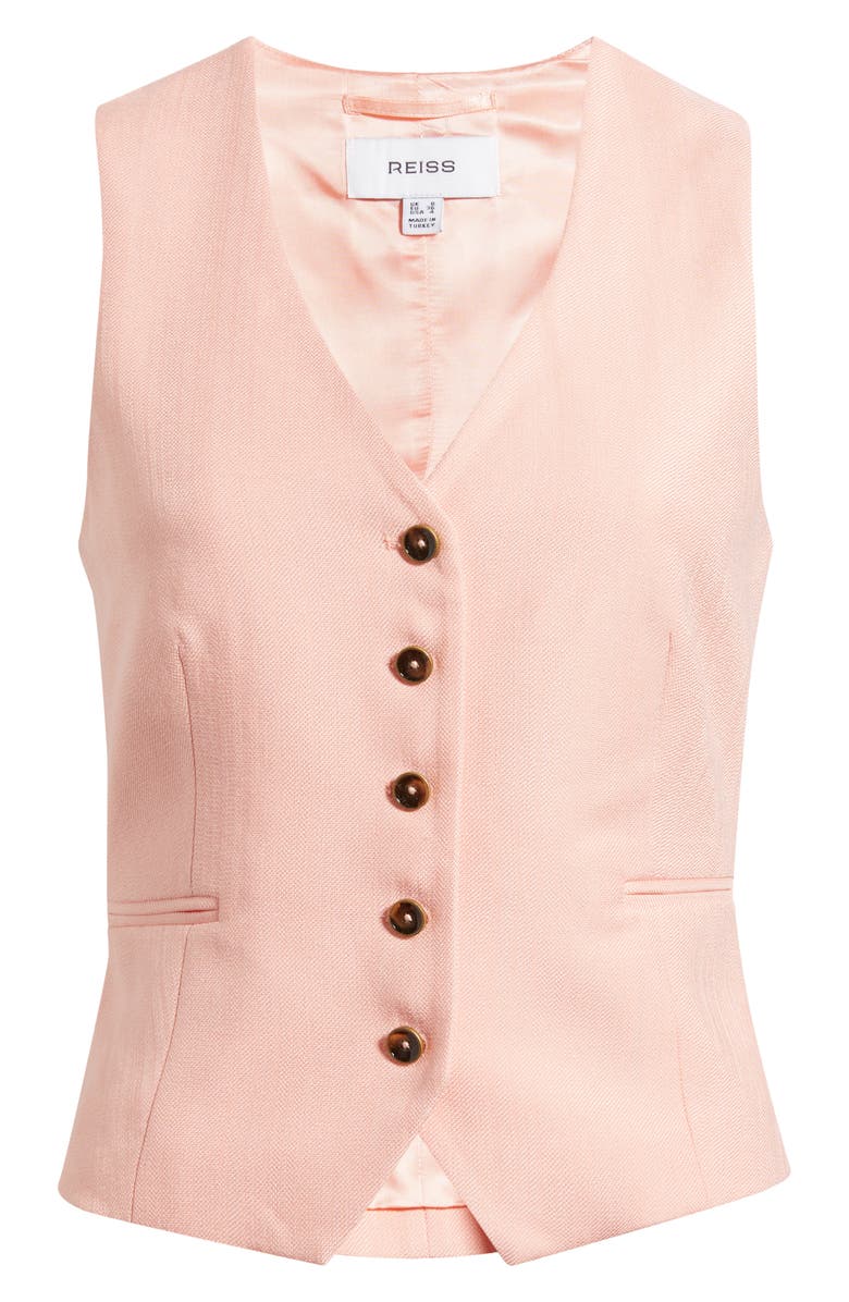 Reiss Magda Slim Fit Vest, Main, color, Pink