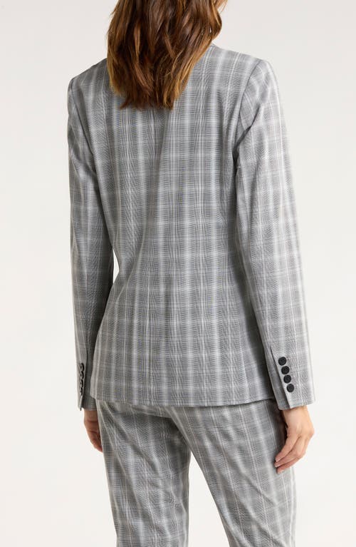 Elie Tahari Taylor Plaid Blazer In Gray