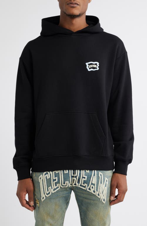 ICECREAM Flag Graphic Hoodie in Black 