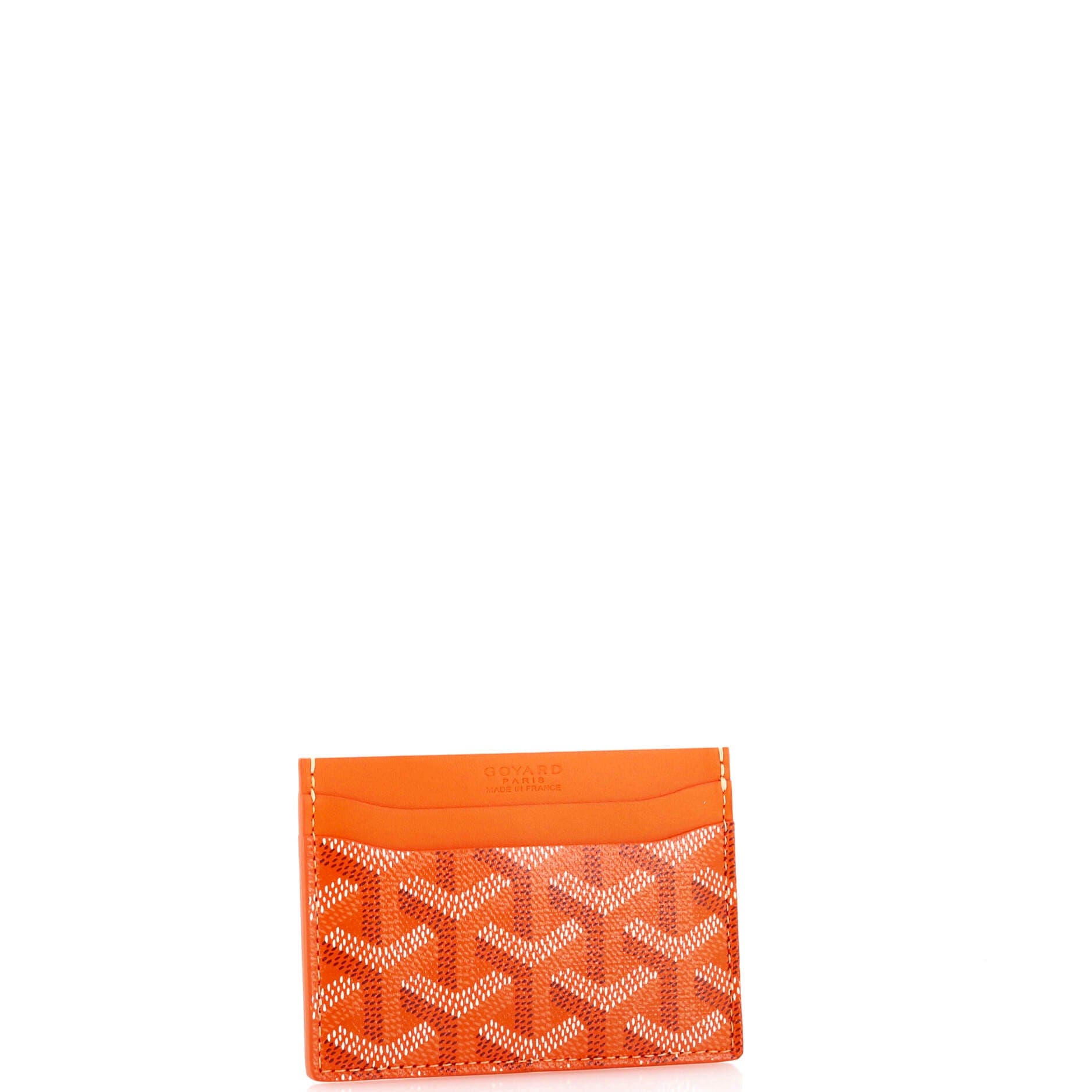 Pre-Owned Goyard Saint Sulpice Card Holder Coated Canvas, Alternate, color, Orange