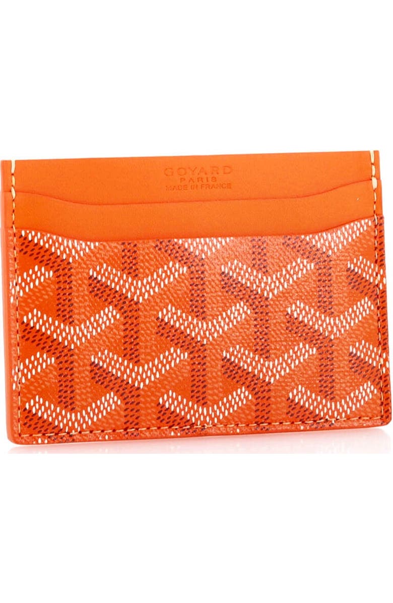 Pre-Owned Goyard Saint Sulpice Card Holder Coated Canvas, Alternate, color, Orange