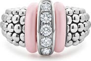 LAGOS Pink Caviar Ceramic Diamond Ring