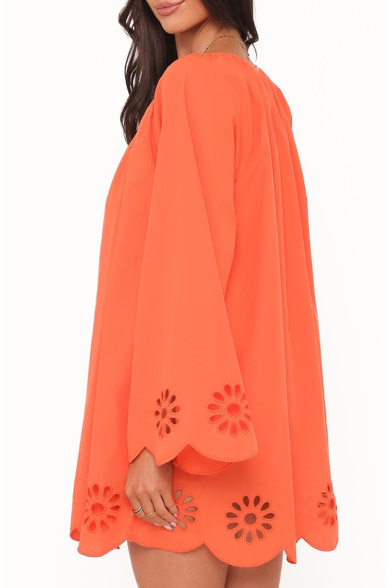 Tampa Long Sleeve Shift Minidress, Alternate, color, ORANGE