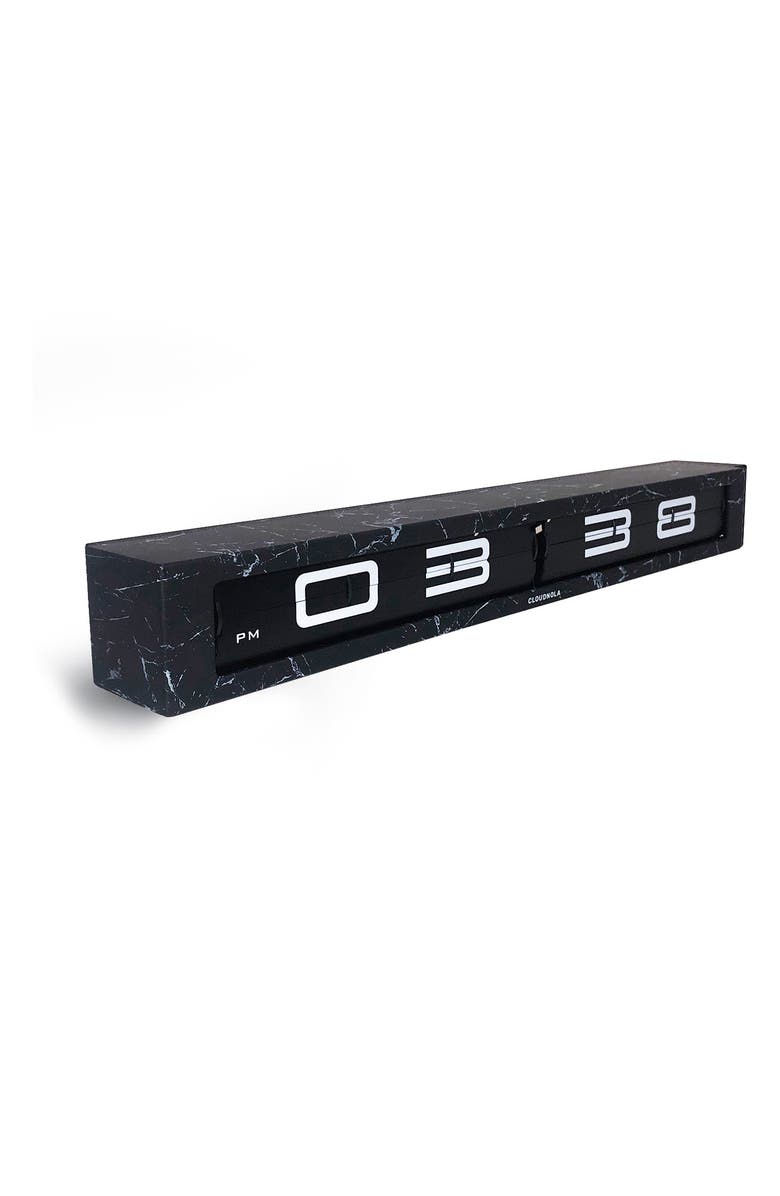 CLOUDNOLA Timeline Flip Clock, Alternate, color, Black Marble