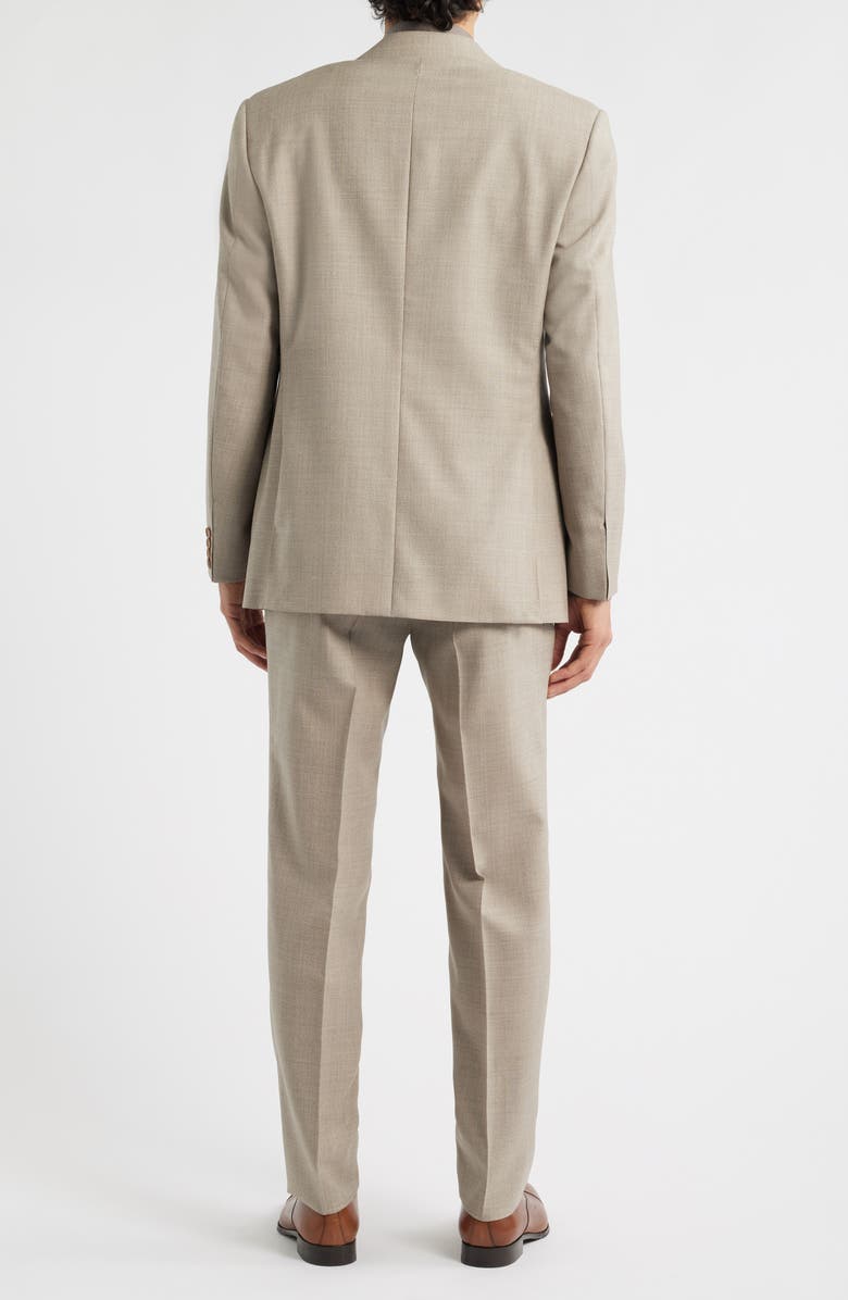 Canali Siena Regular Fit Solid Tan Wool Suit, Alternate, color, Beige