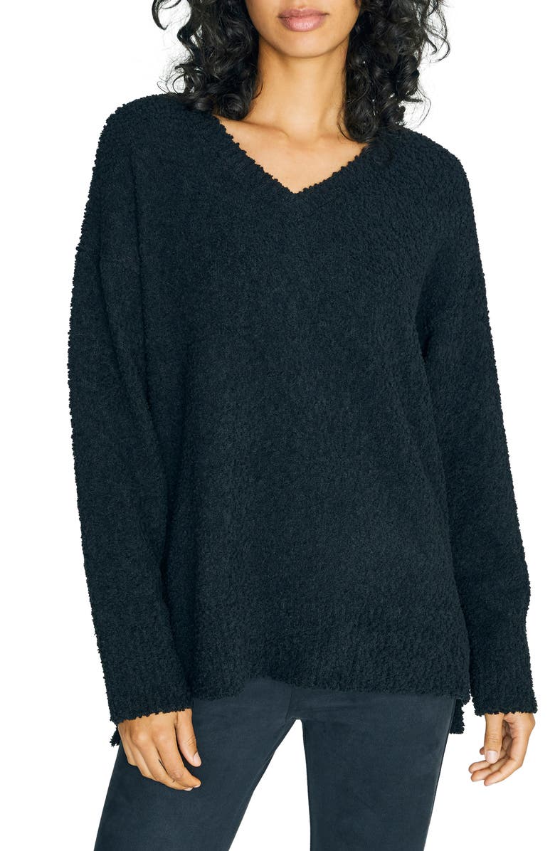 Sanctuary V-Neck Teddy Sweater, Main, color, 